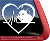 French Bulldog Heart beat love Vinyl dog car truck rv ipad laptop tablet Window Decal