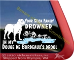Dogue de BordeauxVinyl Dog Window RV Truck Car iPad Laptop Decal Sticker