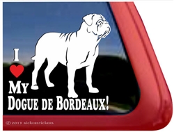 Dogue de Bordeaux Window Decal