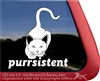 Purrsistent Stalking Kitty Cat iPad Car Truck Window Decal Sticker
