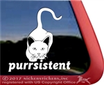 Purrsistent Stalking Kitty Cat iPad Car Truck Window Decal Sticker