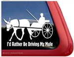 Mule Driving Window Decal