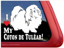 Coton de TulÃ©ar Window Decal