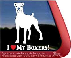 Boxer Window Decal