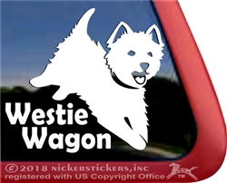 West Highland White Terrier Dog Car Window iPad Decal Sticker