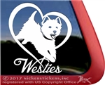 West Highland White Terrier Dog Car Window iPad Decal Sticker