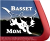 Jumping Basset Hound Dog Mom Car Truck RV Window Decal Sticker