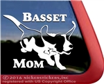 Jumping Basset Hound Dog Mom Car Truck RV Window Decal Sticker