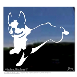 Custom Boston Terrier Dog with Ball Car Truck RV Window Decal Sticker