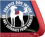Saluki Service Dog iPad Car Truck RV Window Decal Sticker