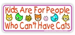 Kids vs Cats Bumper Sticker