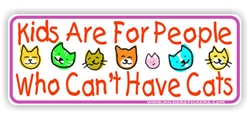 Kids vs Cats Bumper Sticker