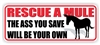 Rescue A Mule Bumper Sticker