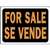 SIGN BILINGUAL FOR SALE 9X12IN - Case of 10
