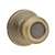 Kwikset 200T 5CP Passage Knob, Metal, Antique Brass, 2-3/8 to 2-3/4 in Backset, 1-3/8 to 1-3/4 in Thick Door