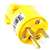 Eaton Wiring Devices 4866-BOX Electrical Plug, 2 -Pole, 15 A, 250 V, NEMA: NEMA 6-15, Yellow