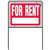 Hy-Ko RSF-603 Real Estate Sign, Rectangular, FOR RENT, White Legend, Red Background, Plastic