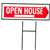 LAWN SIGN OPEN HOUSE 10X24IN - Case of 5