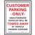 Hy-Ko 700 Parking Sign, Rectangular, Black/Red Legend, White Background, Plastic, 15 in W x 19 in H Dimensions