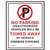 Hy-Ko 702 Parking Sign, Rectangular, NO PARKING ONLY UNAUTHORIZED VEHICLES WILL BE TOWED AWAY AT VEHICLE OWNERS EXPENSE