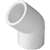 IPEX 435481 Pipe Elbow, 1/2 in, Socket, 45 deg Angle, PVC, White, SCH 40 Schedule, 150 psi Pressure