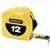 STANLEY 30-485 Measuring Tape, 12 ft L Blade, 1/2 in W Blade, Steel Blade, ABS Case, Yellow Case