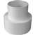 IPEX 414219BC Sewer Increaser Coupling with Stop, 6 x 4 in, Hub, PVC, White
