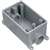 Carlon E981EFN-CTN Switch Box, 1 -Gang, 2 -Outlet, PVC, Gray