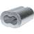 Koch 077210 Extruded Cable Ferrule, 1/4 in Dia Cable, 1-1/8 in L, Aluminum