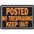 SIGN NO TRESPASSING/KEEP OUT - Case of 12