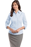 Ladies Red House - 3/4-Sleeve Dobby Non-Iron Button-Down Shirt