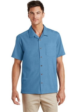 Men's Textured Camp Shirt