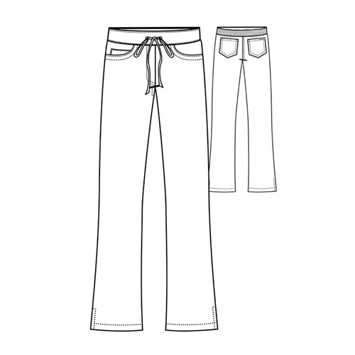 Ladies Barco Grey's Anatomy 5 Pocket Junior Fit Drawstring Pant