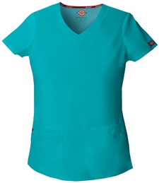 Ladies Dickies EDS Signature Junior Fit V-Neck Top