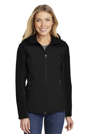 Port AuthorityÂ® Ladies Hooded Core Soft Shell Jacket