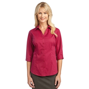 Ladies Open Neck Blouse (3/4 Sleeve)