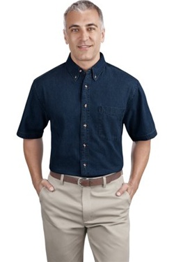 Men's Denim Shirt (Short Sleeve)