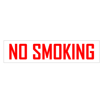 NO SMOKING DECAL