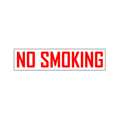 No Smoking Decal