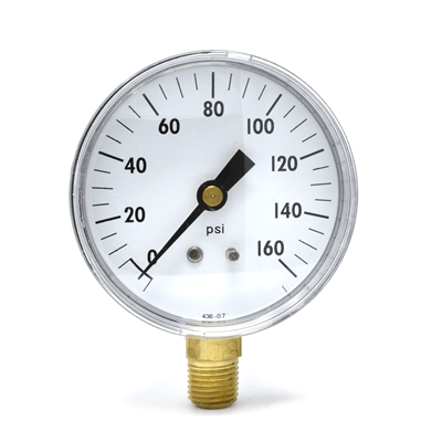 2.5" Pressure Gauge, 0-160psi