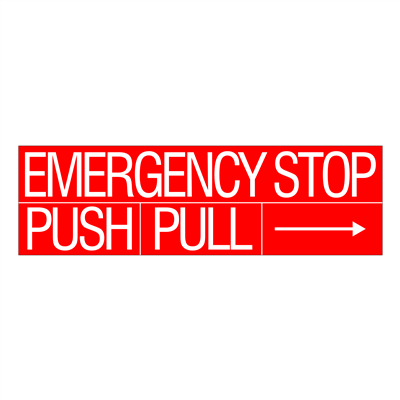 Emergency Stop Decal