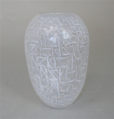 White Filigrana Mosaic Vase