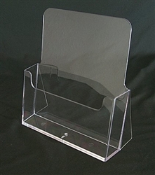 B2E Injected Moulded Plastic Counter Brochure Holder  8.5" x 11" w/ 2.5"D Pocket