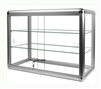 Aluminum Display Case, Two shelves, lock 24"w x 12"d x 18"h