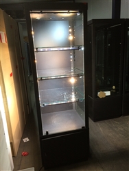 Display Tower 24" x 24" x 74", 3 shelves, swinging door<br>LED Bar in ceiling and with each shelf