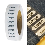 Size Label 5" adhesive strip