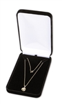 Black Velvet Necklace Box 4.25"x7"x1.625"