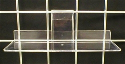 Z126NG Acrylic Gridwall Shelf Clear 12"x6"