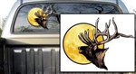 Elk Ghost Head with Moon Decal