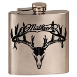 Mathews Buck Skull Flask